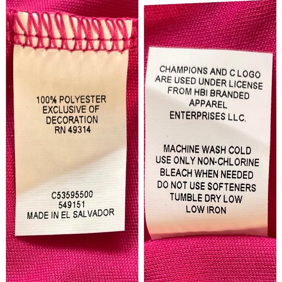 Champion Women’s Size S open Back Athlete Loose Casual Short Sleeve T-Shirt Pink - Picture 6 of 12